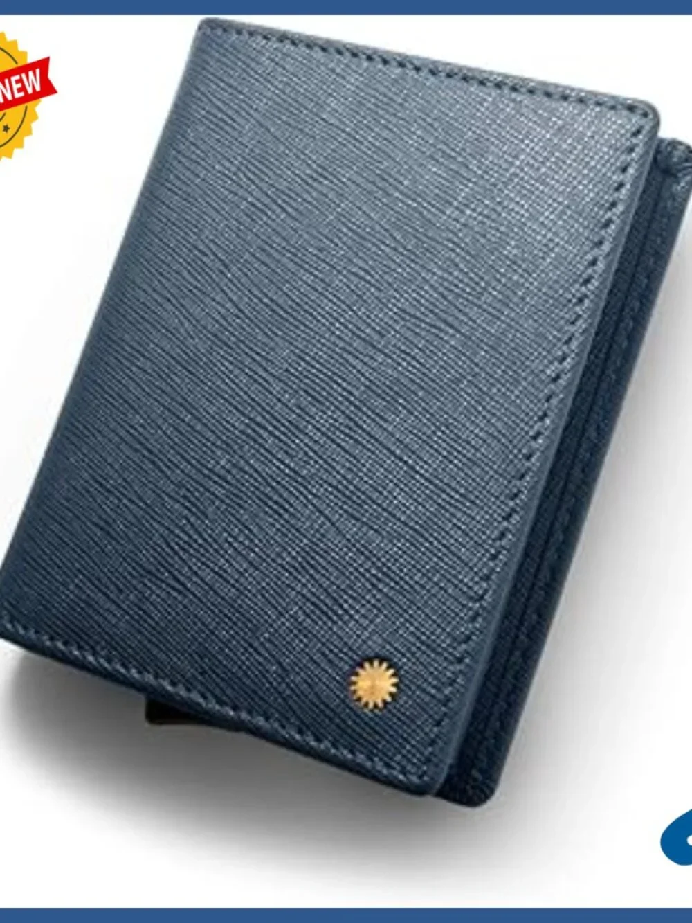 Genuine Leather Bifold Wallet with RFID Blocking, 18 Card Slots